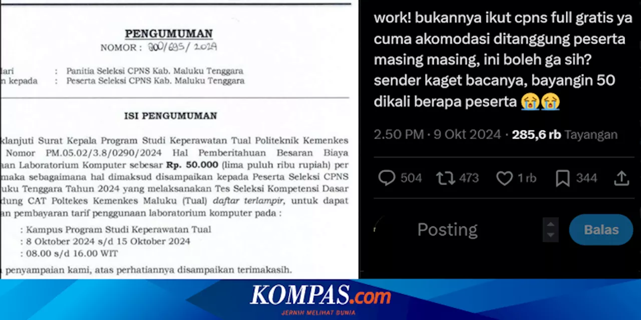 Peserta CPNS 2024 di Maluku Tenggara Harus Bayar Rp 50.000 untuk Tes SKD, Ini Penjelasannya