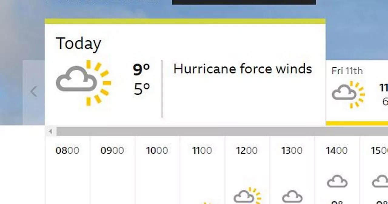 BBC Weather App Predicts Hurricane Winds of 13,963mph for Yorkshire