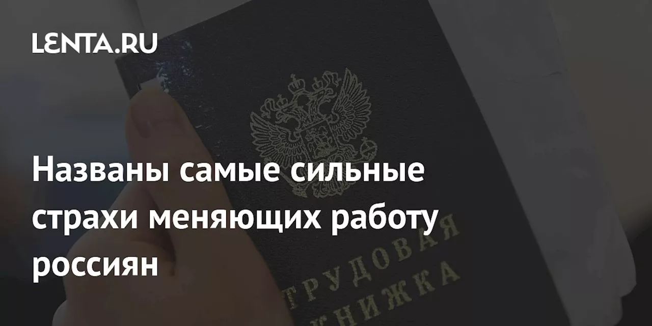 Названы самые сильные страхи меняющих работу россиян