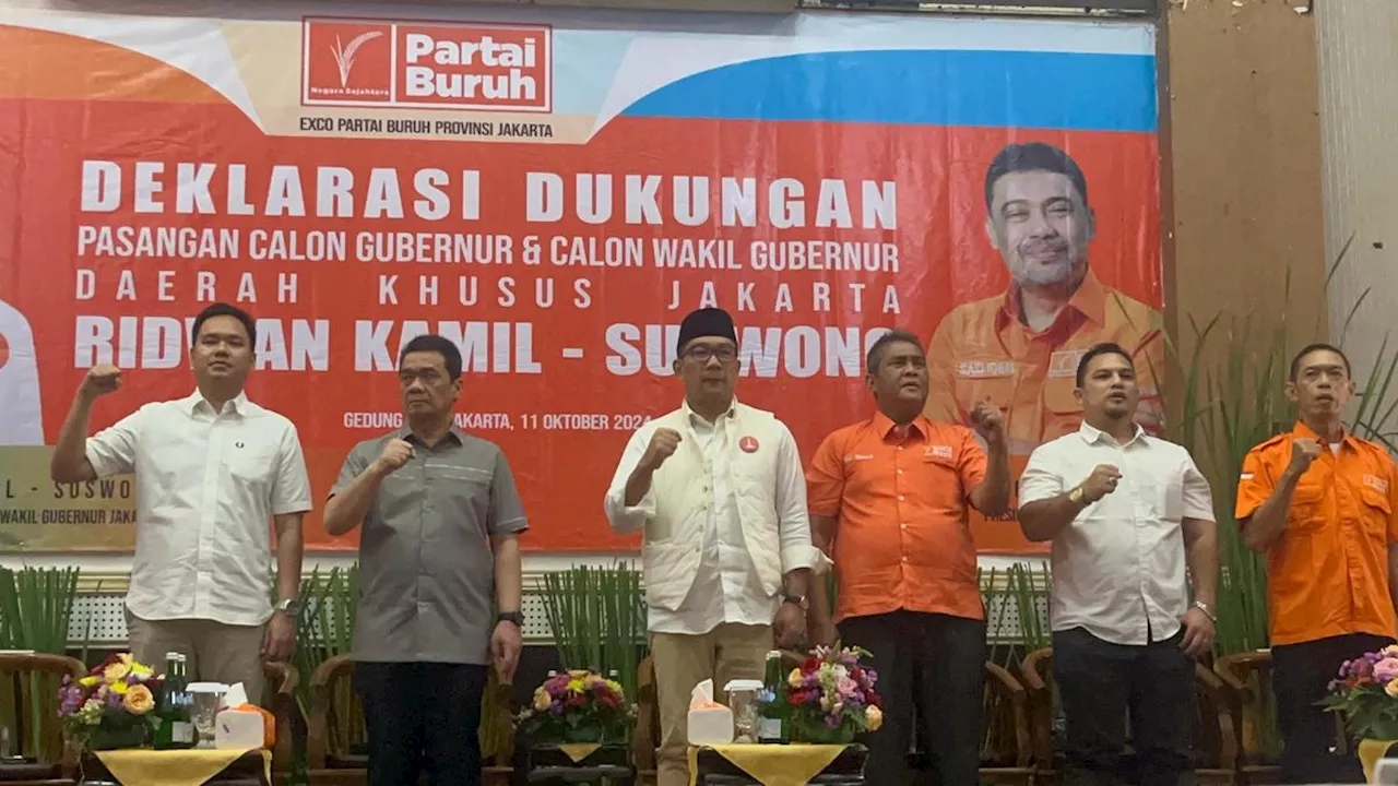 Partai Buruh Resmi Deklarasi Dukung Ridwan Kamil-Suswono di Pilkada Jakarta 2024