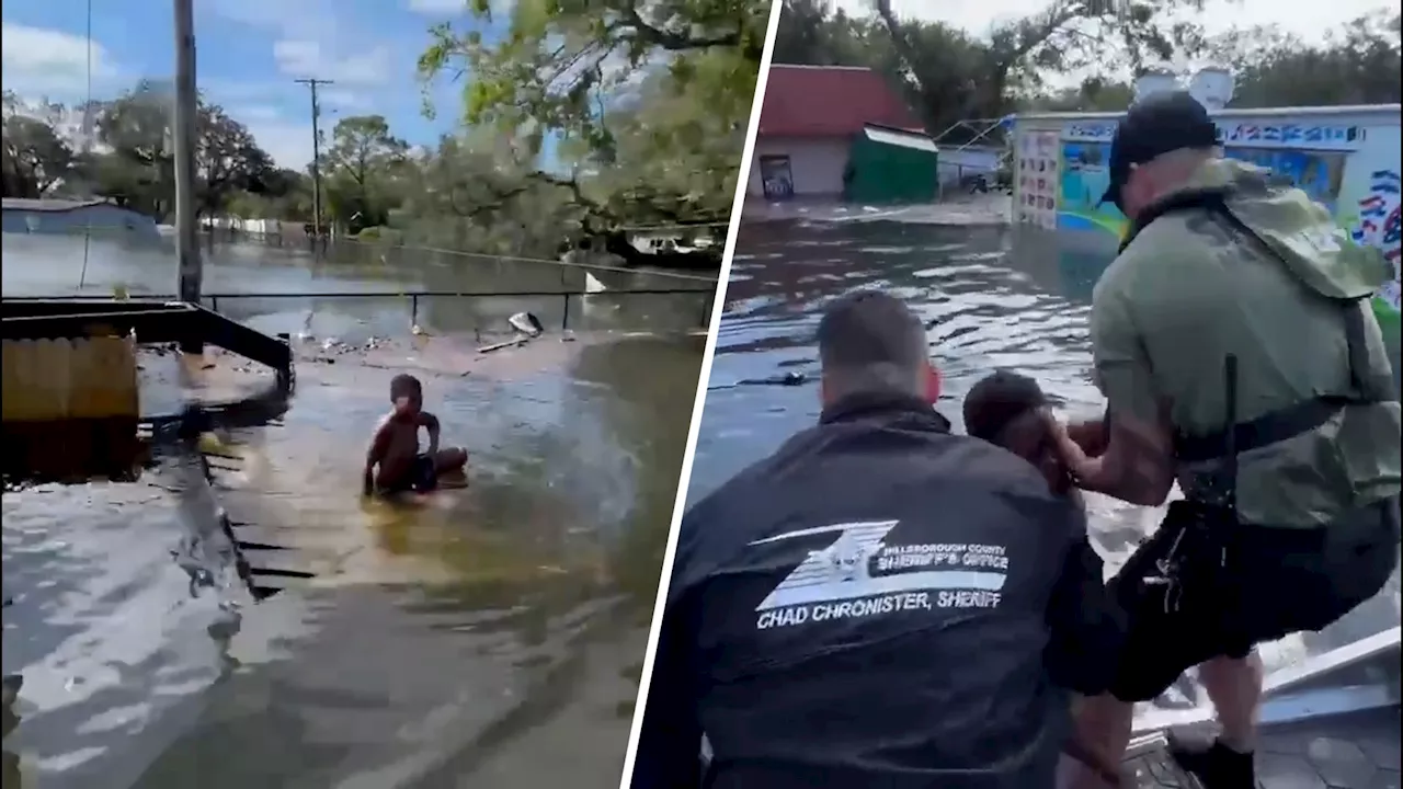 ‘Out of a castaway movie': Sheriff, deputy rescue 14-year-old from Tampa floodwaters after Milton