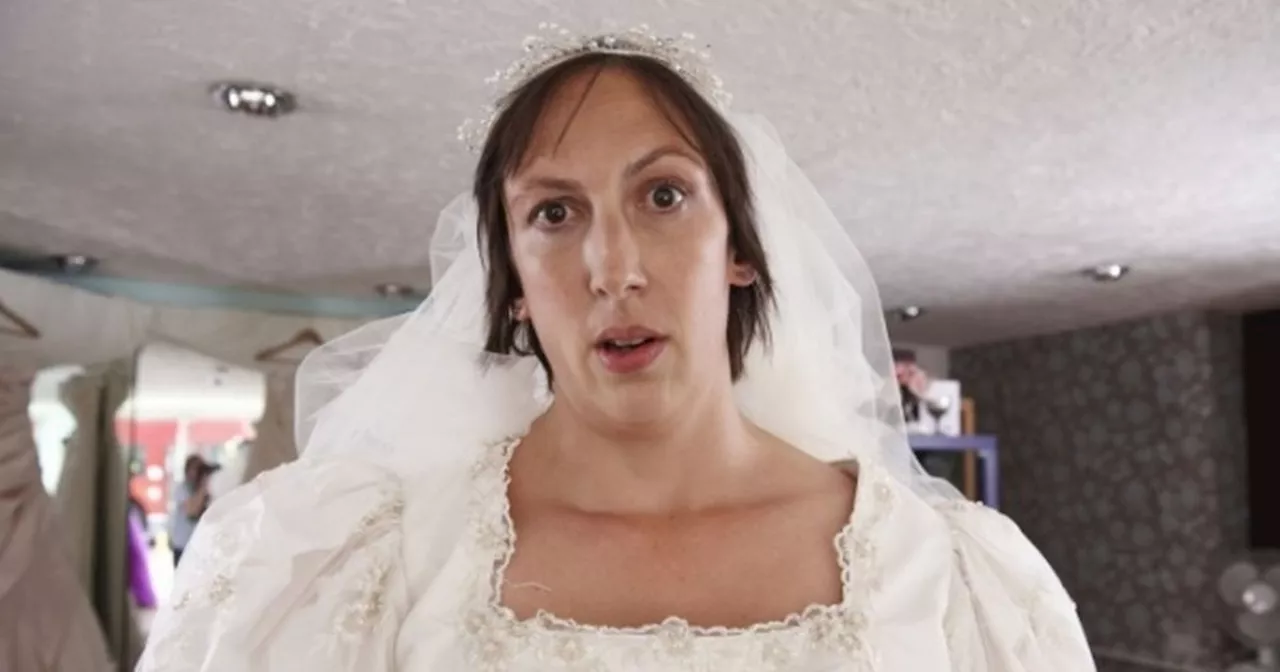 Miranda Hart's unusual wedding - from inflatable flamingos to coconut games