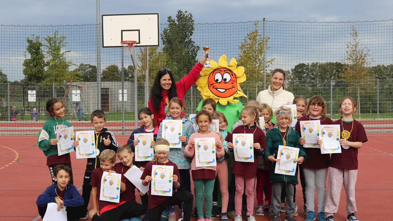 In der Volksschule Tulbing hieß es wieder: „Laufen mit Sunny“