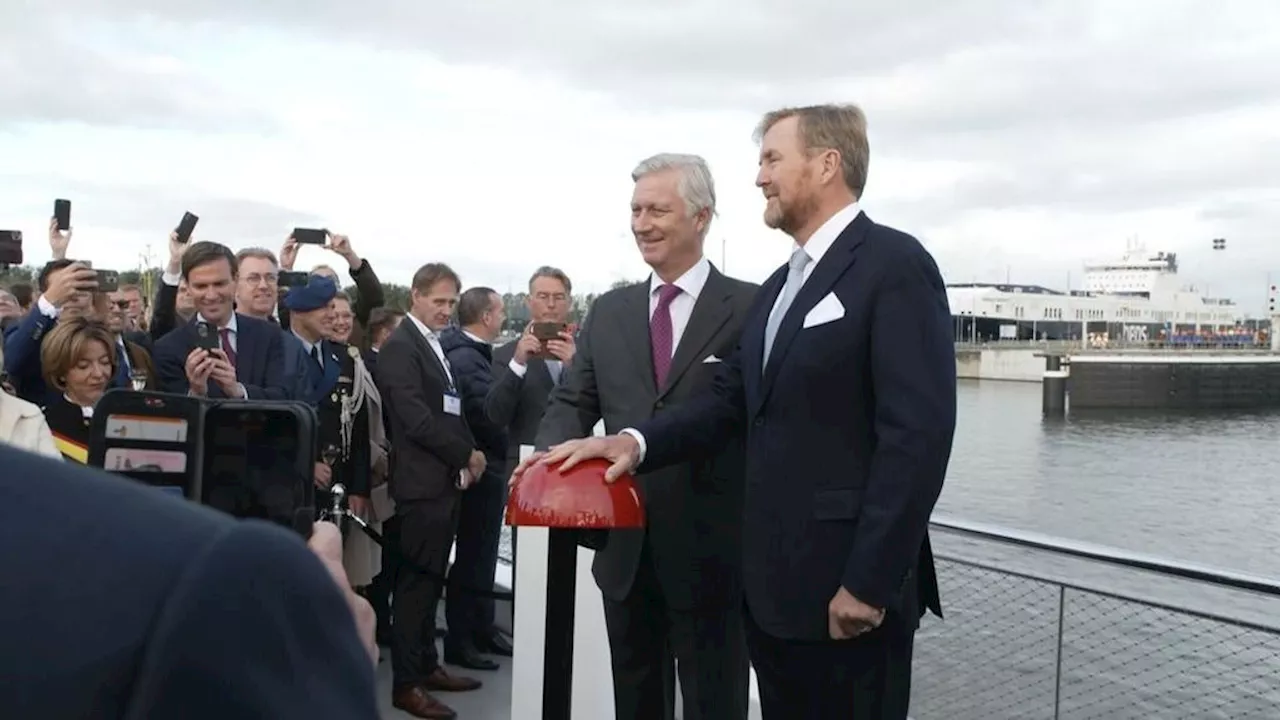 Koning Willem-Alexander en Koning Filip openen Nieuwe Sluis in Terneuzen