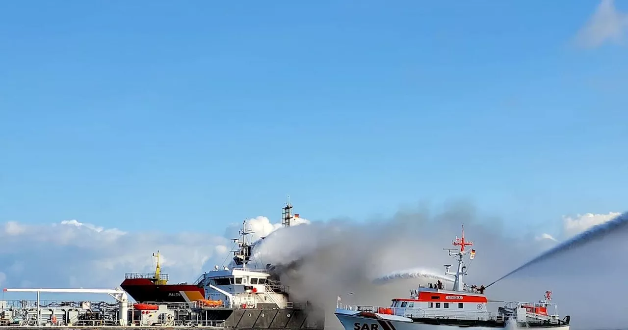 Großeinsatz auf der Ostsee wegen Feuers auf Tankschiff