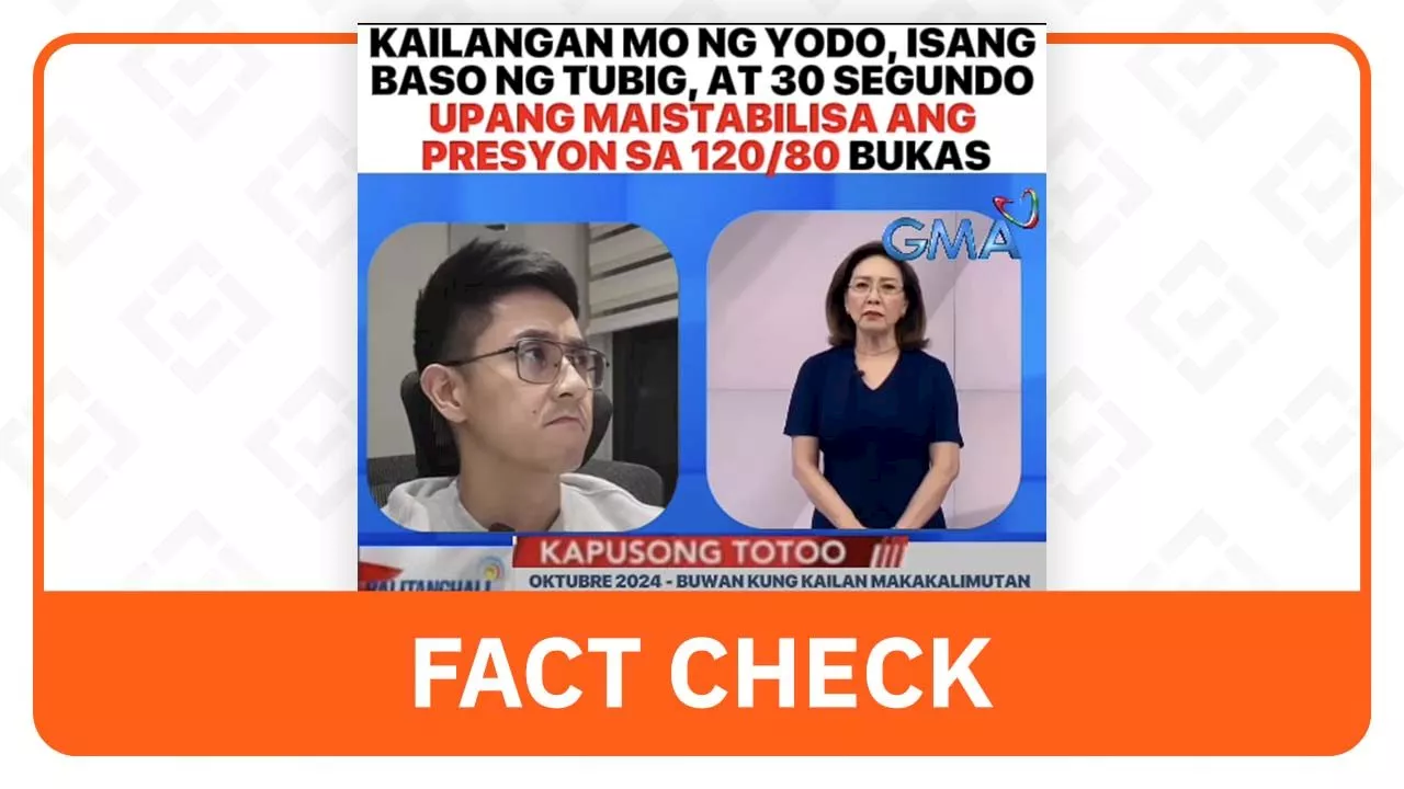 FACT CHECK: ‘News report’ of Mel Tiangco for hypertension cure is AI-edited