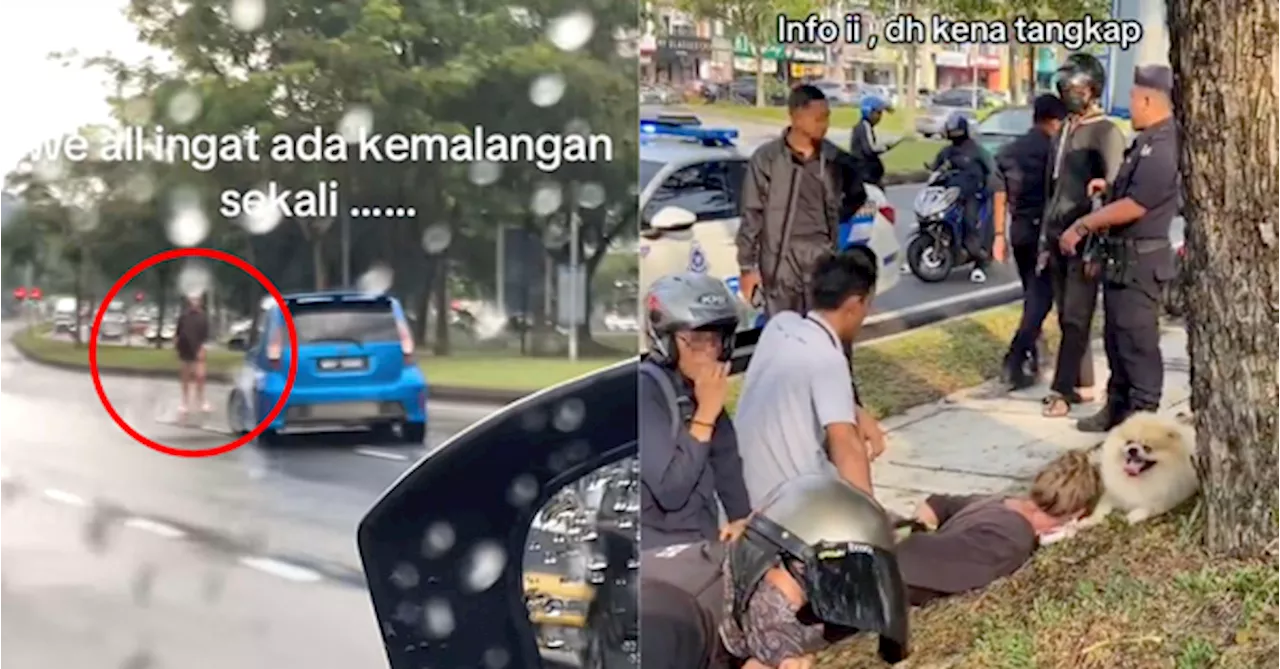 Foreign Woman Arrested After Viral Video Shows Her Obstructing Traffic In Setia Alam