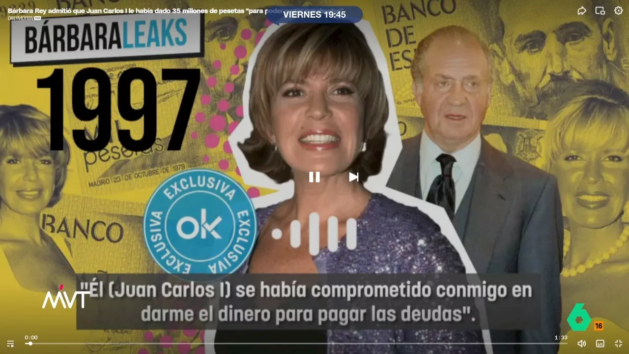 Bárbara Rey confiesa en un nuevo audio que recibió '35 millones de pesetas' de Juan Carlos I