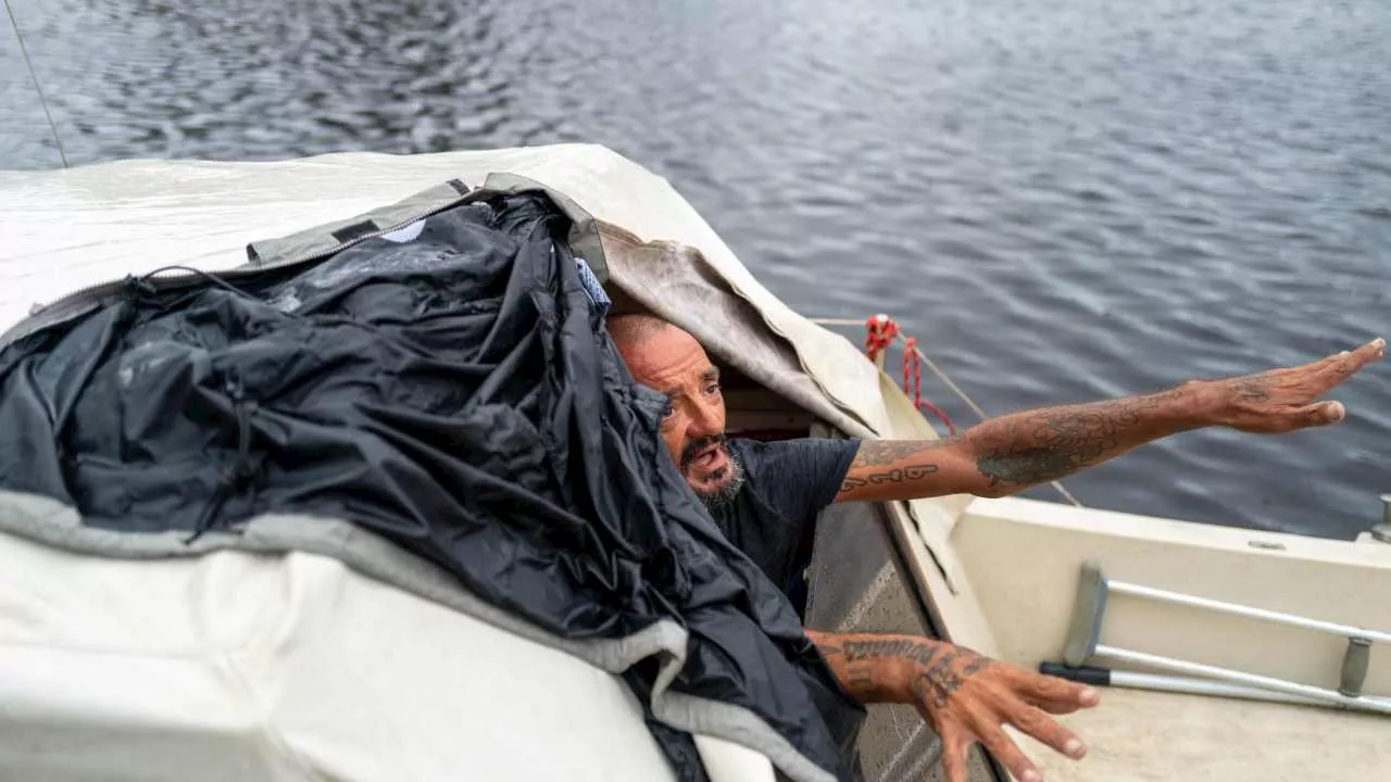 ‘Lieutenant Dan’ survives Hurricane Milton after riding it out in his boat