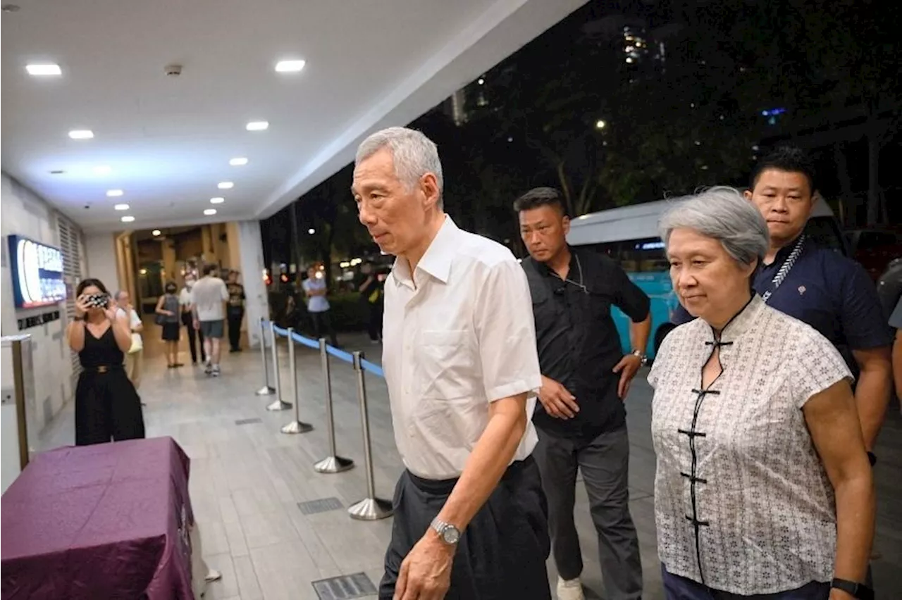 Singapore Senior Minister Lee Hsien Loong attends funeral wake of sister Lee Wei Ling