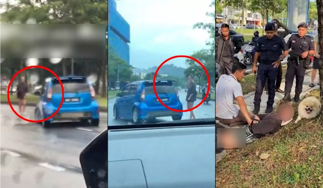 [Video] Minah Saleh Selamba Berdiri Tengah Jalan & Halang Laluan Kenderaan Undang Perhatian