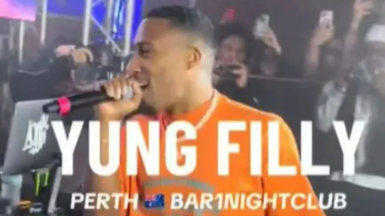 Watch as Brit YouTuber Yung Filly is seen performing in Perth nightclub just hours before ‘raping woman in...