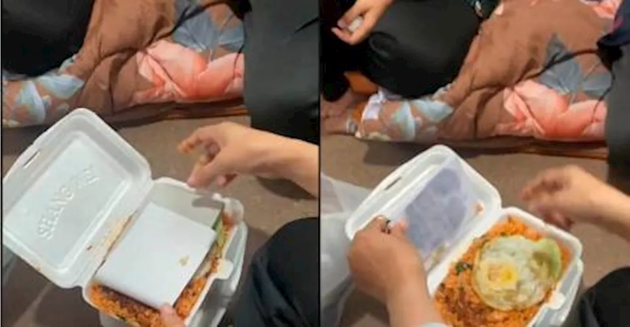 Customer finds receipt book inside her takeaway fried rice