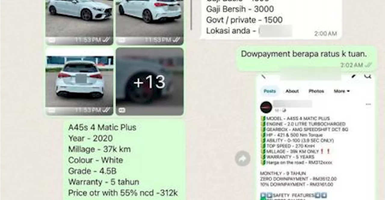 Salesman shares man earning RM3k wants to buy a RM300k car