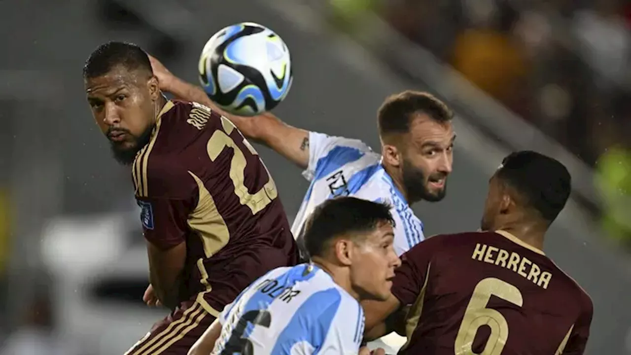 Venezuela rescata el empate ante Argentina; Bolivia sigue intratable y vence a Colombia