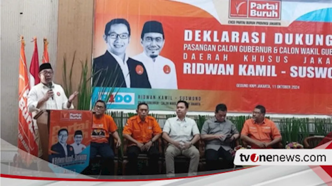 Partai Buruh Deklarasikan Dukungan untuk Ridwan Kamil-Suswono di Pilkada Jakarta 2024