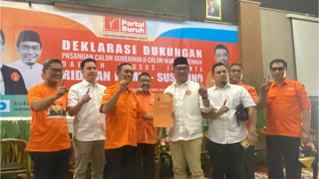 Partai Buruh Deklarasi Dukung Ridwan Kamil -Suswono di Pilkada Jakarta