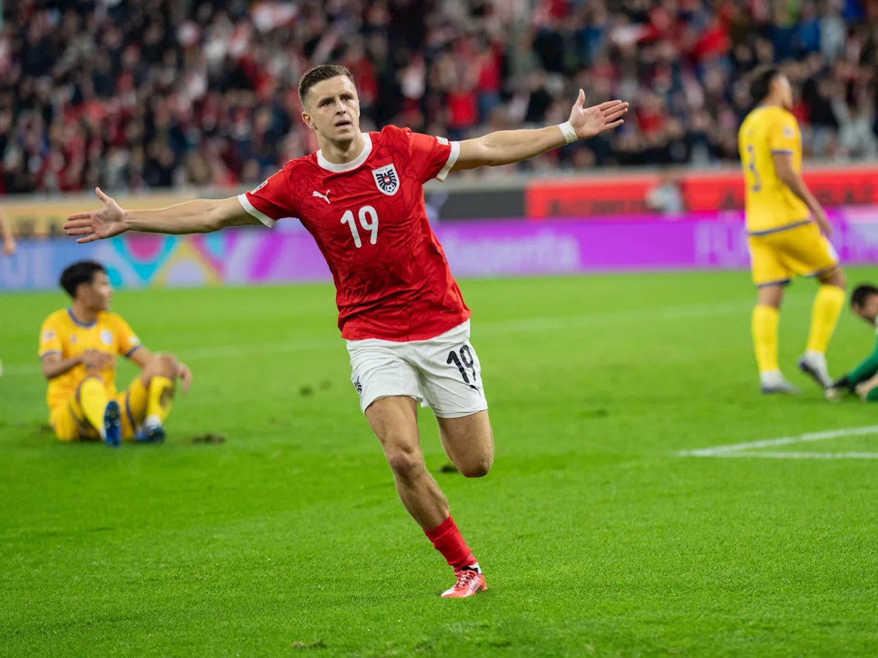 Österreich siegt im Nations League-Spiel gegen Kasachstan mit 4:0