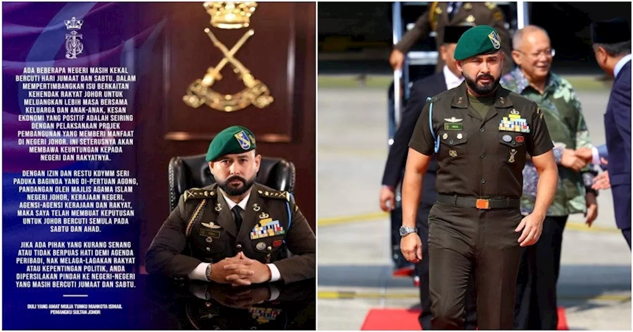  TMJ Suggests Those Unhappy with Johor Weekend Change Can Move to Another State