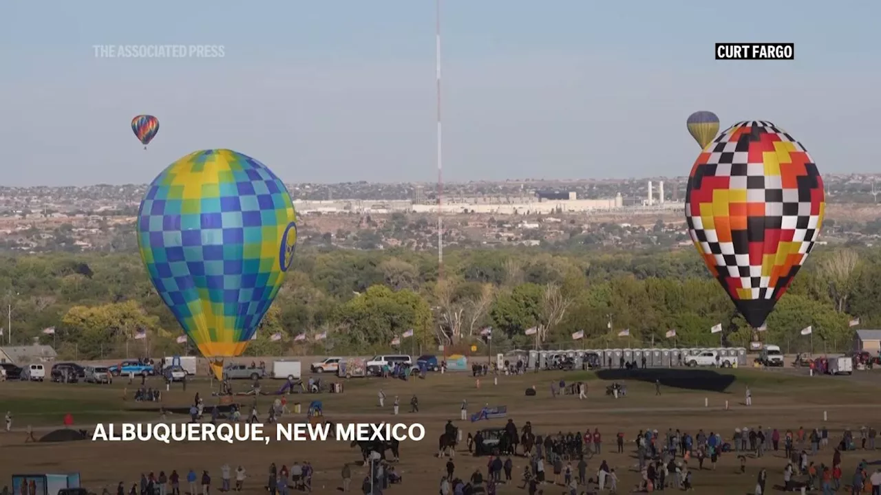 Hot-air balloon strikes and collapses radio tower in Albuquerque during festival