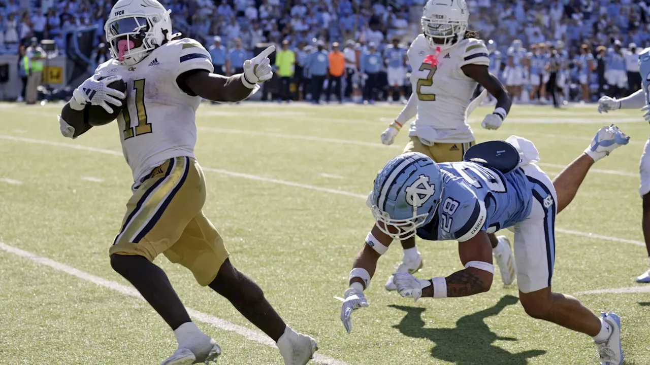 Jamal Haynes scampers 68 yards in final minute, lifting Georgia Tech over North Carolina 41-34