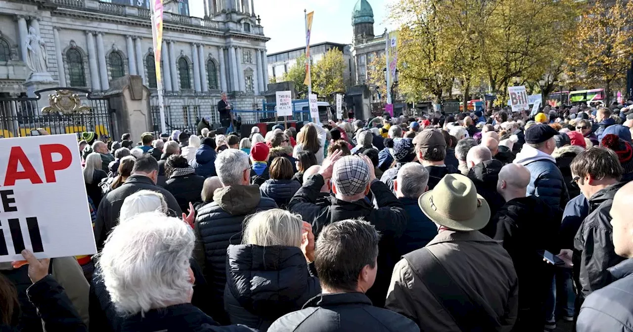 In Pictures: Hundreds protest in Belfast against proposed Public Health Bill