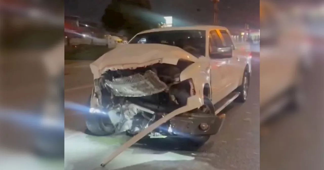 Shocking hit-and-run video shows Ontario driver try to flee in totalled truck