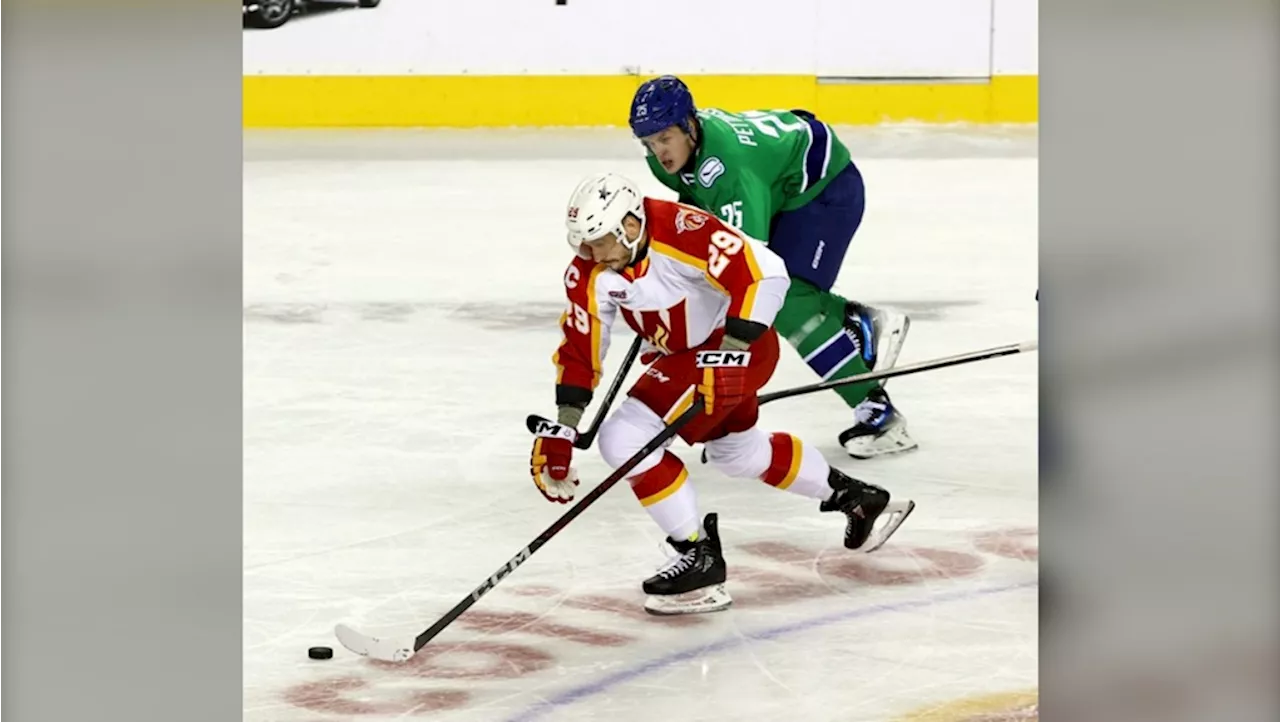 Wranglers comeback stalls as Canucks win 4-3 at ‘Dome