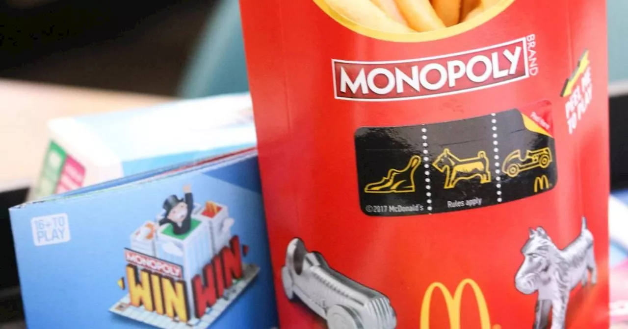 Man spends £100 in McDonald's to see how much Monopoly prizes he can win