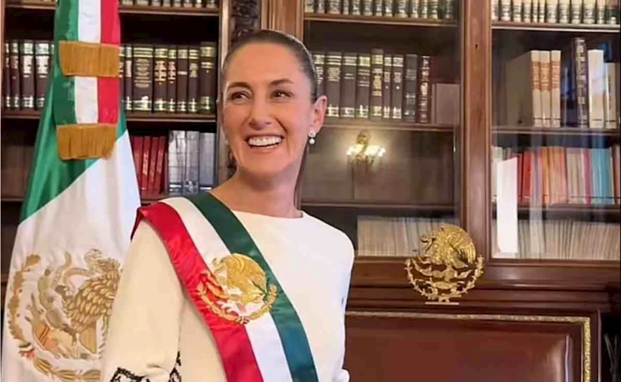 Claudia Sheinbaum presume su primera foto oficial como presidenta de México; 'así fue el detrás de cámaras'