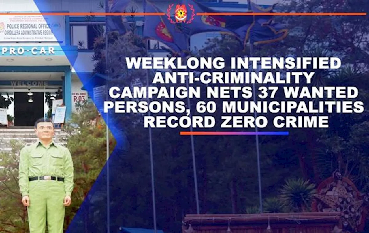 Cordillera lawmen net 37 wanted persons