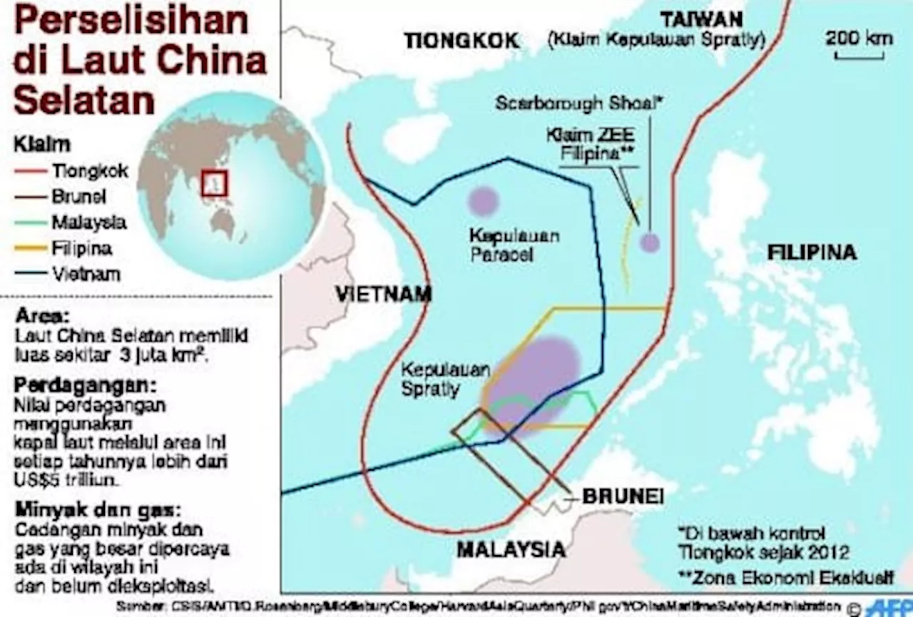 China Tolak Kritikan AS Soal Laut China Selatan dan Taiwan