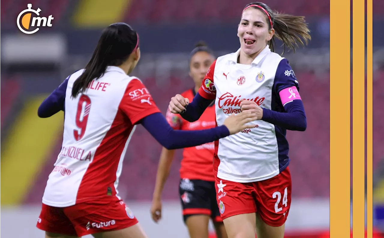 Chivas goleó al Atlas en el Clásico Tapatío Femenil; Licha Cervantes llegó a 150 goles