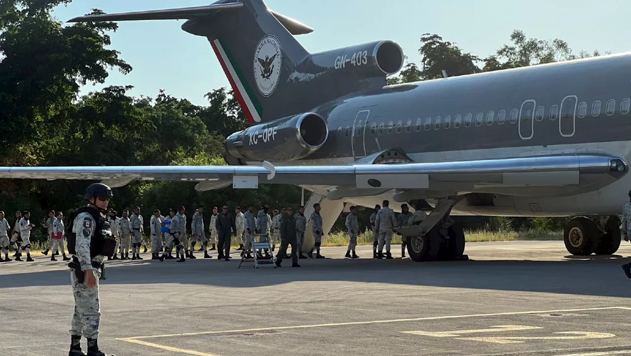 Llegan más elementos de la Guardia Nacional a Sinaloa para reforzar acciones contra la delincuencia