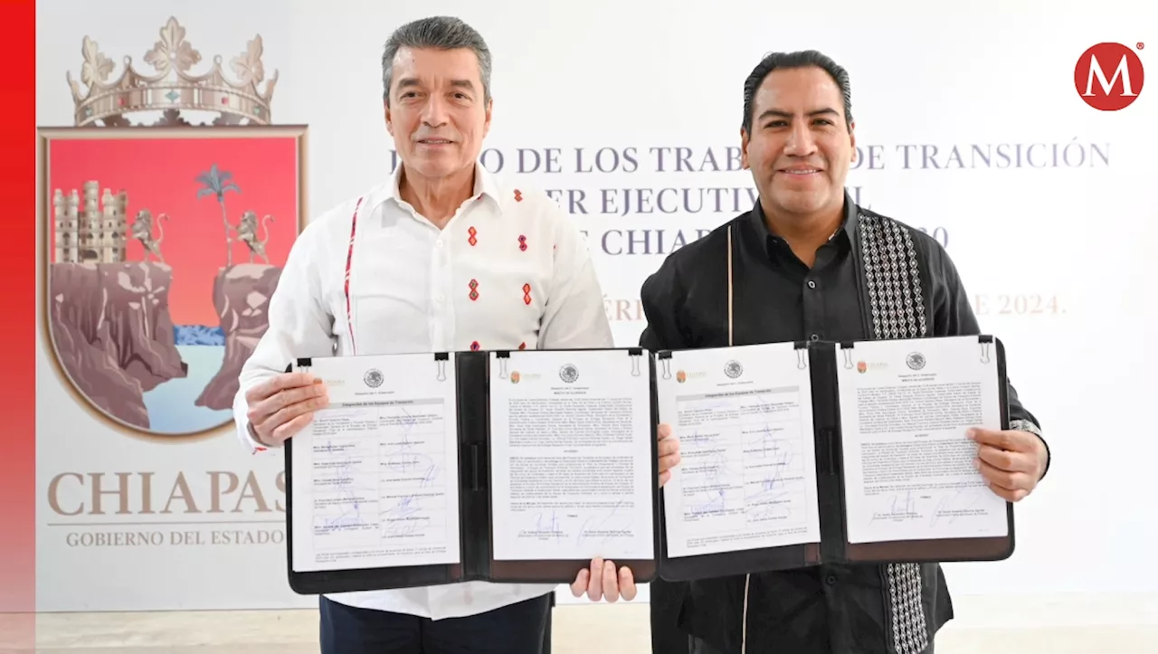 Rutilio Escandón y Eduardo Ramírez inician trabajos de transición del Poder Ejecutivo en Chiapas