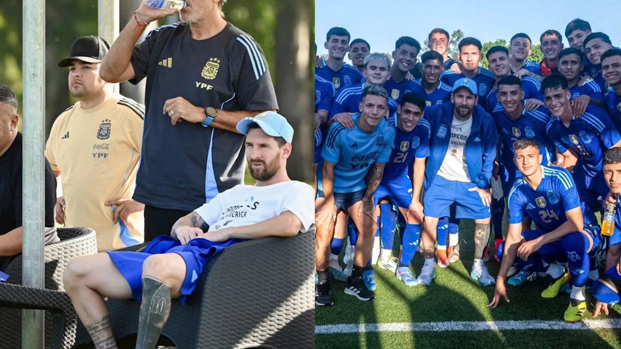 Lionel Messi, presente en el triunfo de la Selección Argentina Sub 20 en un amistoso