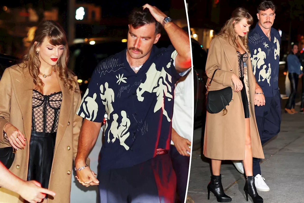 Taylor Swift pairs Gucci corset with Dior saddle bag for NYC date night with Travis Kelce