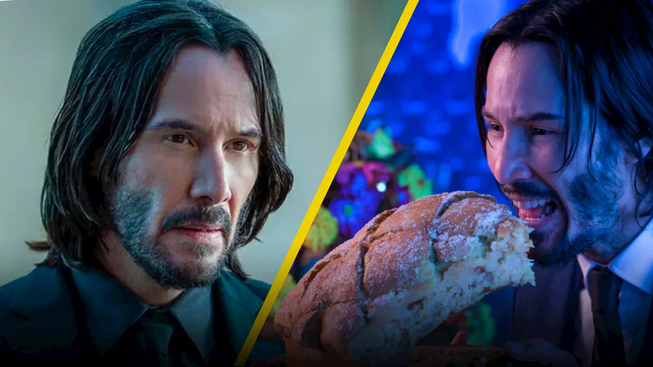 Así se vería John Wick de Keanu Reeves comiendo Pan de Muerto en México