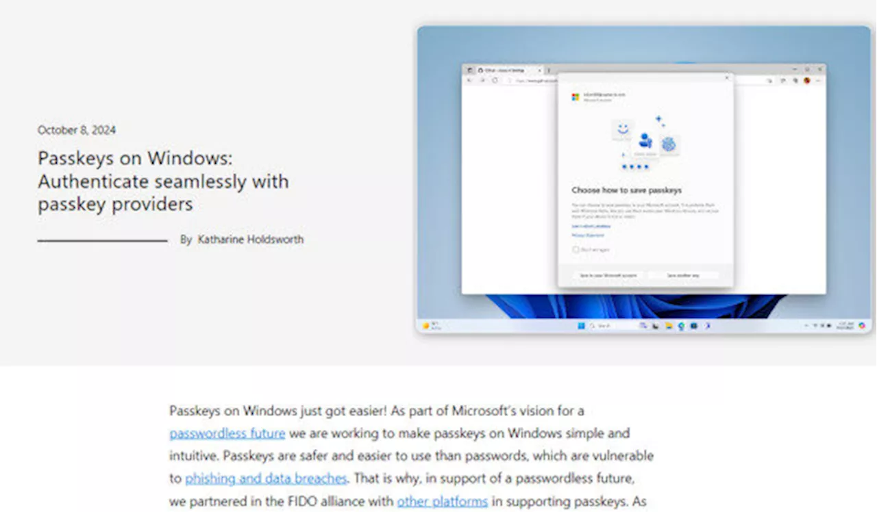 Windowsの「パスキー」について発表 利便性が向上／Wordで保存後にファイルが削除される不具合発生（2024年10月13日）｜BIGLOBEニュース