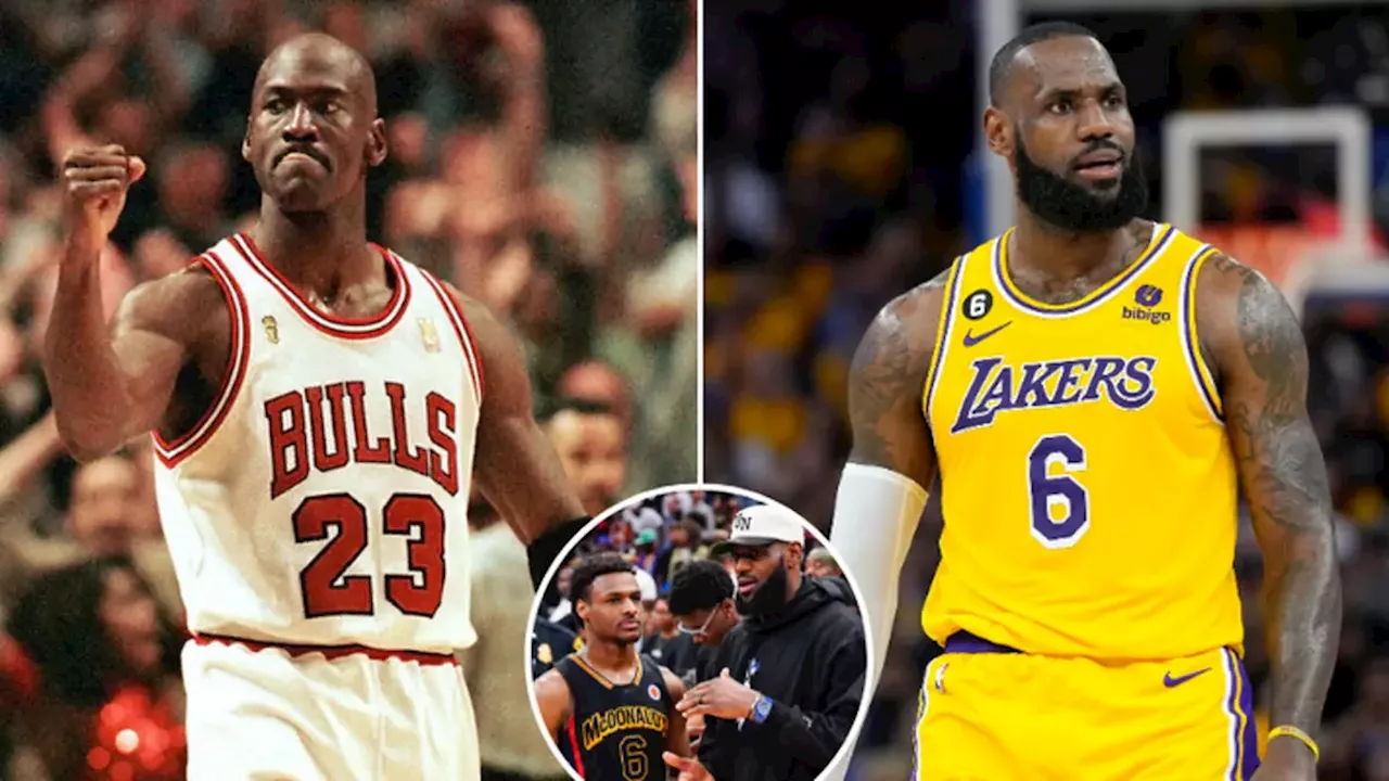 LeBron James' son held nothing back when comparing his father's era to Michael Jordan's