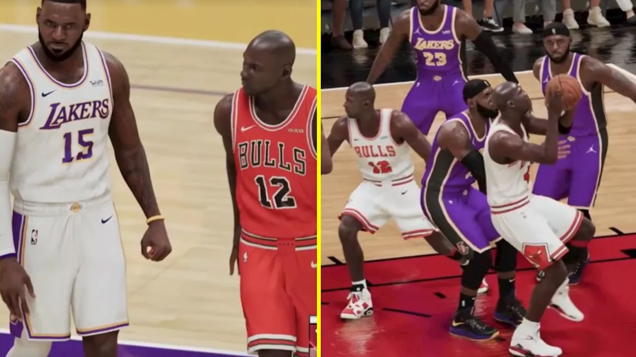 Bonkers 3D simulation shows who would win NBA Finals between team of 5 LeBrons vs 5 Jordans...