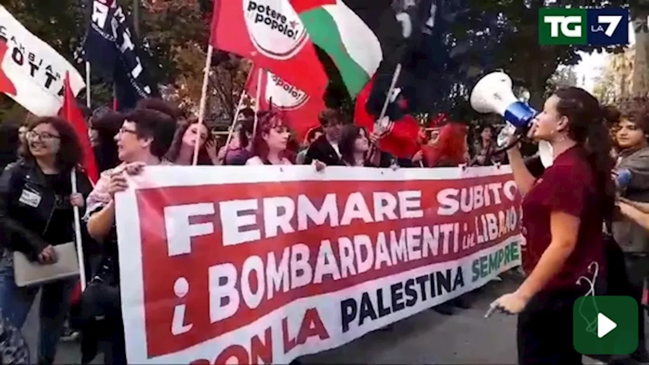 Corteo pro Palestina a Roma: stop ai bombardamenti su Gaza