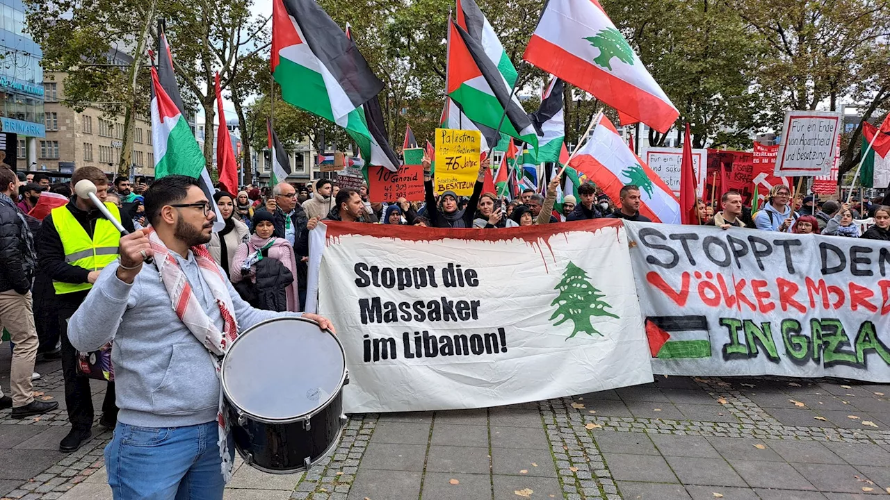 Tausend Teilnehmer bei Pro-Palästina-Demo in Köln