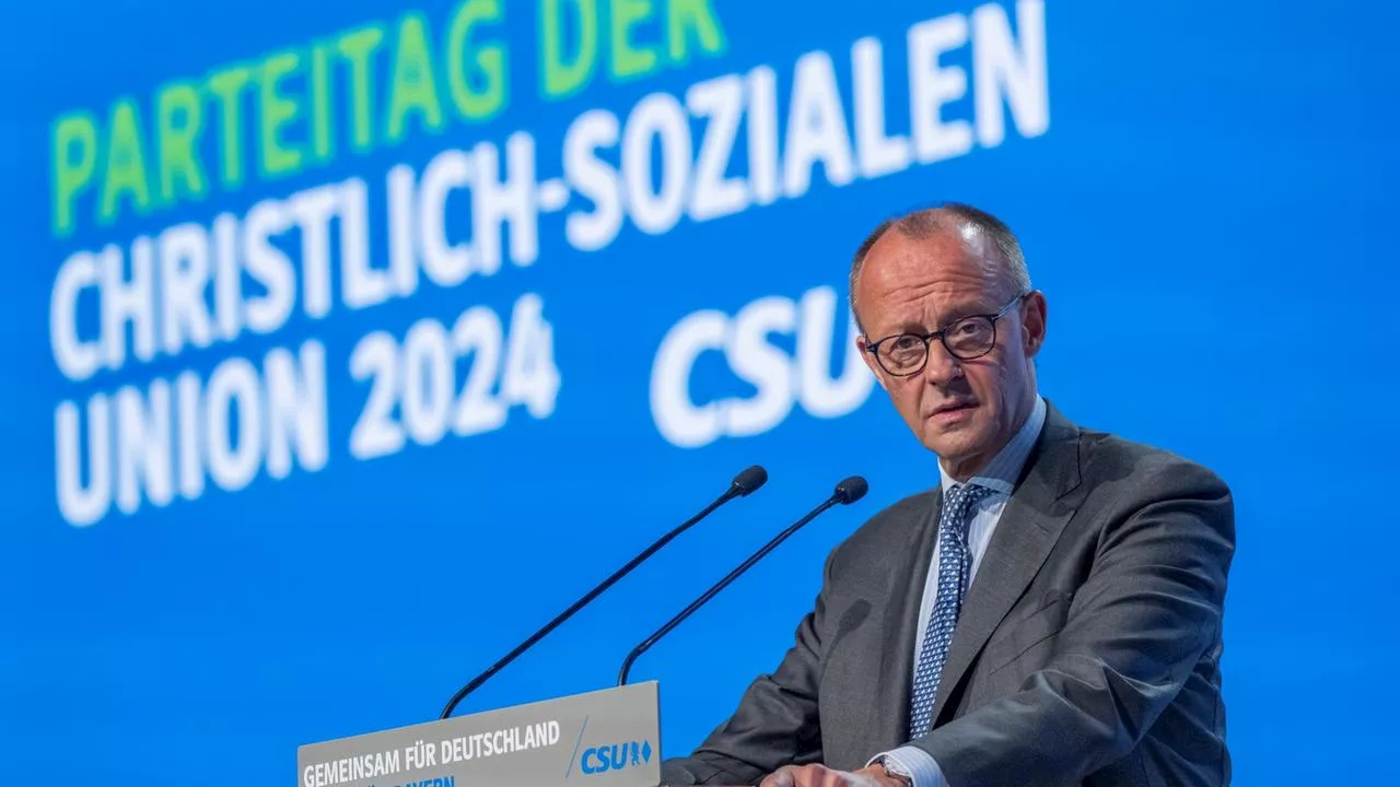 CSU-Parteitag: Rede des Kanzlerkandidaten Friedrich Merz (CDU)