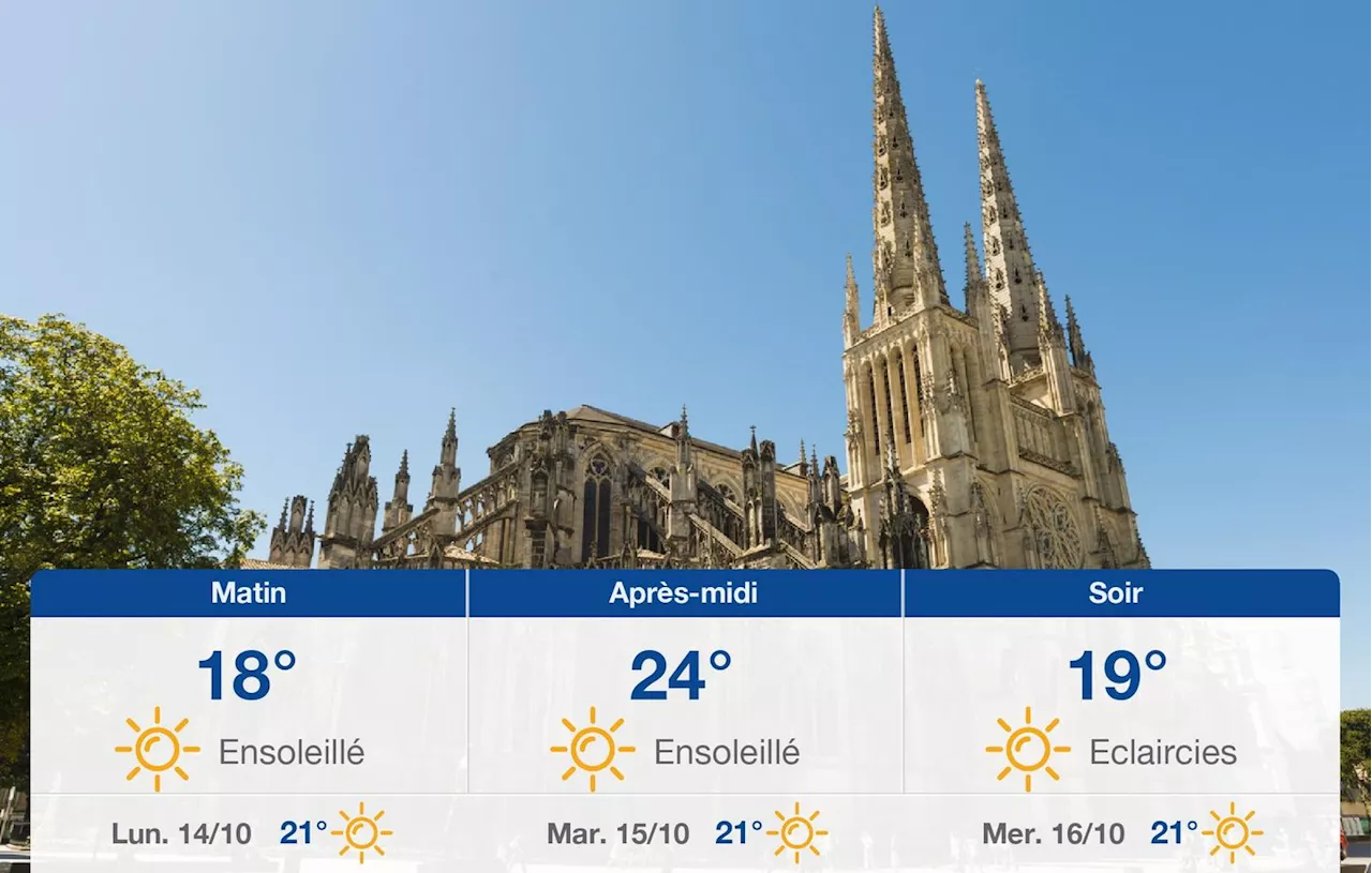 Météo Bordeaux: prévisions du dimanche 13 octobre 2024