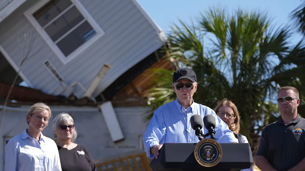 Pres. Biden tours hurricane-ravaged Florida, announces $600 million in Florida resiliency projects