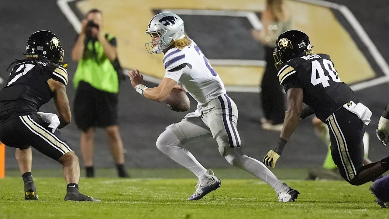Johnson rebounds from late interception, throws TD pass as No. 18 Kansas State beats Colorado 31-28