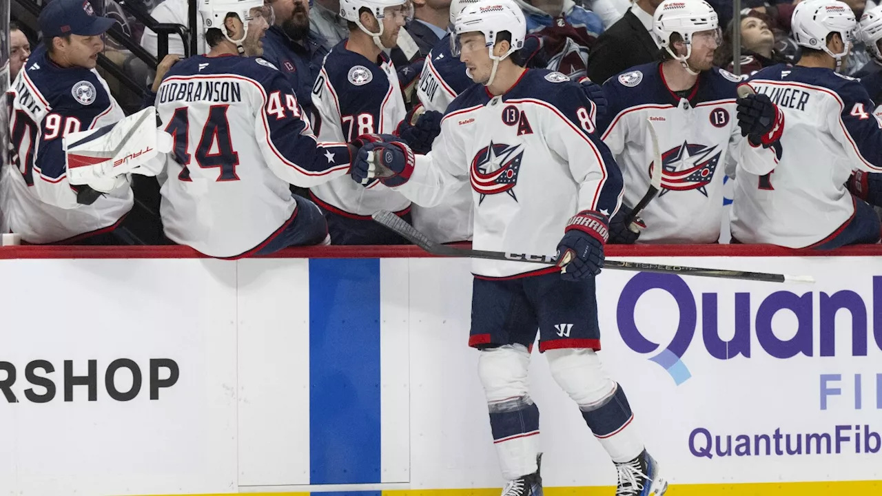 Marchenko, Chinakhov and Monahan each have 3 points as Blue Jackets beat Avalanche 6-4