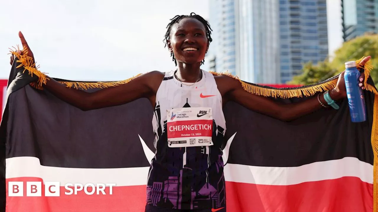 Ruth Chepngetich: Kenyan breaks marathon world record in Chicago