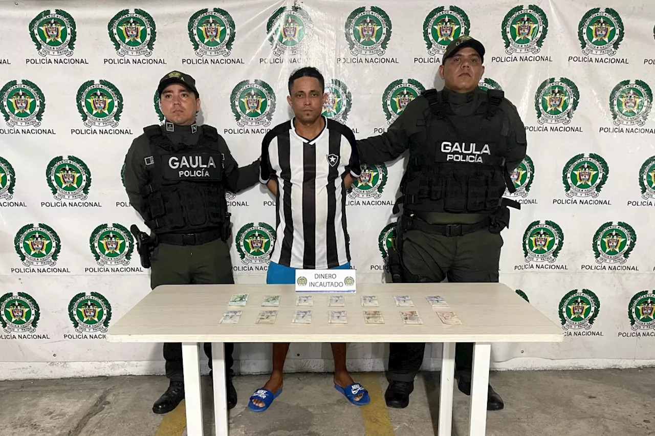 Capturan a dos hombres con 2 millones de pesos producto de extorsiones en Barranquilla